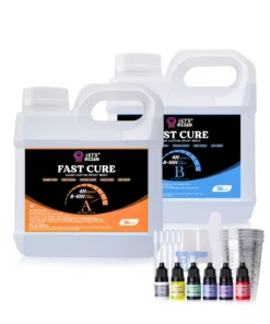 Let's Resin® Epoxy Hars Set – Sneldrogende Transparante Hars (2.160ml) met Accessoires – Kristalhelder, UV-Bestendig, Zelfnivellerend