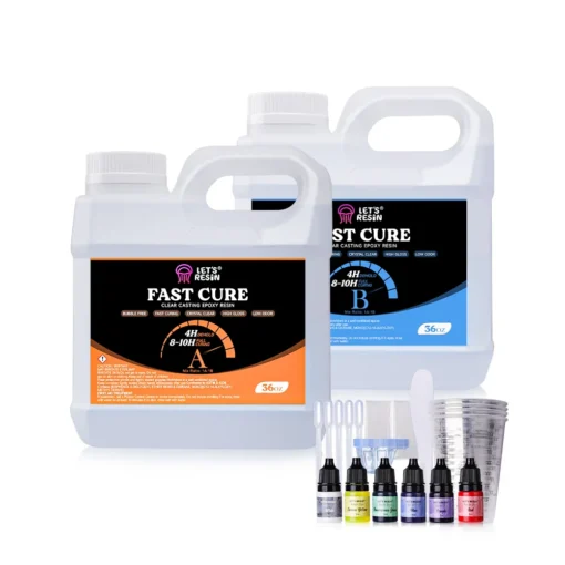 Let's Resin® Epoxy Hars Set – Sneldrogende Transparante Hars (2.160ml) met Accessoires – Kristalhelder, UV-Bestendig, Zelfnivellerend