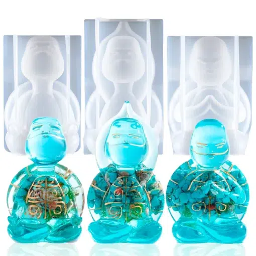LET’S RESIN 3D Yoga Turtle Mallen Set