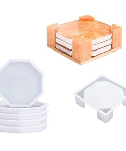 Onderzetters met houder – Hexagon