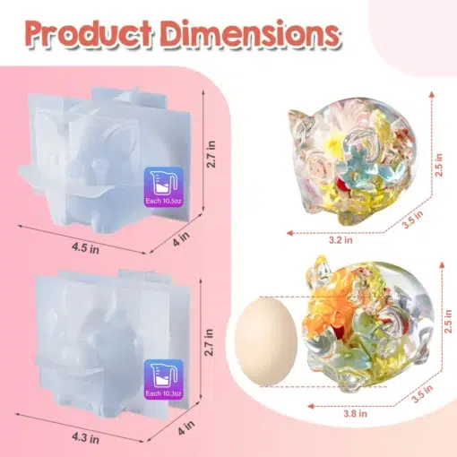 Lets-Reisn-Pig-Cow-Resin-Molds-sizes