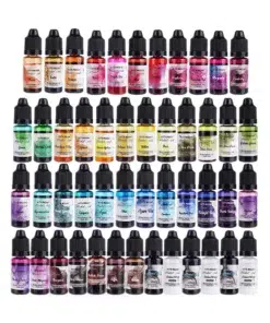 48 Kleuren Alcohol Ink Set – Hoog Gepigmenteerde Resin Inkt voor Epoxy & Creatieve Kunst