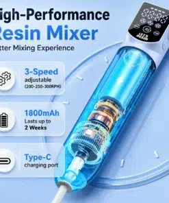 Alternative view of Let’s Resin Upgraded Resin Mixer Master – Elektrische Epoxy Mixer met Display & Standaard