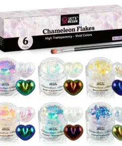 Alternative view of Let’s Resin Transparent Chameleon Flakes Set – 6 kleuren
